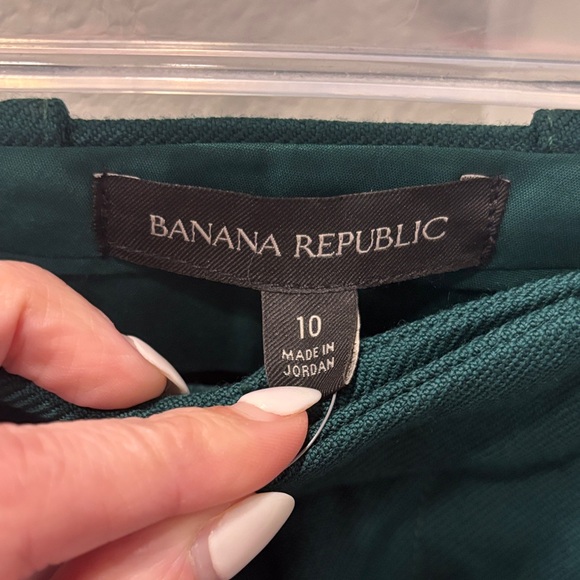 NWT Banana Republic Forest Green Straight Leg Trousers - Picture 2 of 9